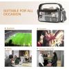 imageBOSTANTEN Clear Bag for Women Stadium Approved Clear Bags Small Crossbody Purse Trendy for Concerts Sports EventsA01black