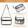 imageBOSTANTEN Clear Bag for Women Stadium Approved Clear Bags Small Crossbody Purse Trendy for Concerts Sports EventsA01black
