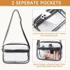 imageBOSTANTEN Clear Bag for Women Stadium Approved Clear Bags Small Crossbody Purse Trendy for Concerts Sports EventsBlackguitar Strap
