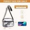 imageBOSTANTEN Clear Bag for Women Stadium Approved Clear Bags Small Crossbody Purse Trendy for Concerts Sports EventsBlackguitar Strap