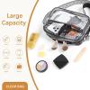 imageBOSTANTEN Clear Bag for Women Stadium Approved Clear Bags Small Crossbody Purse Trendy for Concerts Sports EventsBlackguitar Strap