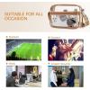 imageBOSTANTEN Clear Bag for Women Stadium Approved Clear Bags Small Crossbody Purse Trendy for Concerts Sports EventsBrownguitar Strap