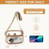 imageBOSTANTEN Clear Bag for Women Stadium Approved Clear Bags Small Crossbody Purse Trendy for Concerts Sports EventsBrownguitar Strap