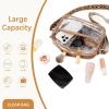 imageBOSTANTEN Clear Bag for Women Stadium Approved Clear Bags Small Crossbody Purse Trendy for Concerts Sports EventsBrownguitar Strap