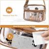 imageBOSTANTEN Clear Bag for Women Stadium Approved Clear Bags Small Crossbody Purse Trendy for Concerts Sports EventsBrownguitar Strap