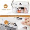 imageBOSTANTEN Clear Bag for Women Stadium Approved Clear Bags Small Crossbody Purse Trendy for Concerts Sports EventsPurpleguitar Strap