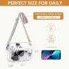 imageBOSTANTEN Clear Bag for Women Stadium Approved Clear Bags Small Crossbody Purse Trendy for Concerts Sports EventsPurpleguitar Strap