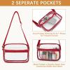 imageBOSTANTEN Clear Bag for Women Stadium Approved Clear Bags Small Crossbody Purse Trendy for Concerts Sports EventsRed