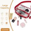 imageBOSTANTEN Clear Bag for Women Stadium Approved Clear Bags Small Crossbody Purse Trendy for Concerts Sports EventsRed