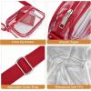 imageBOSTANTEN Clear Bag for Women Stadium Approved Clear Bags Small Crossbody Purse Trendy for Concerts Sports EventsRed