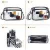 imageBOSTANTEN Clear Bag for Women Stadium Approved Clear Bags Small Crossbody Purse Trendy for Concerts Sports EventsZ03checkered Pattern