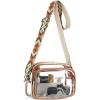 imageBOSTANTEN Clear Bag for Women Stadium Approved Clear Bags Small Crossbody Purse Trendy for Concerts Sports EventsZ04brown