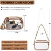 imageBOSTANTEN Clear Bag for Women Stadium Approved Clear Bags Small Crossbody Purse Trendy for Concerts Sports EventsZ04brown