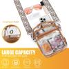 imageBOSTANTEN Clear Bag for Women Stadium Approved Clear Bags Small Crossbody Purse Trendy for Concerts Sports EventsZp03clear Brown Cable Hole