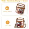imageBOSTANTEN Clear Bag for Women Stadium Approved Clear Bags Small Crossbody Purse Trendy for Concerts Sports EventsZp03clear Brown Cable Hole