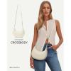imageBOSTANTEN Crossbody Purse Small Crescent Shoulder Bags for Women Trendy Hobo Clutch Handbag Removable StrapApricot