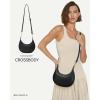 imageBOSTANTEN Crossbody Purse Small Crescent Shoulder Bags for Women Trendy Hobo Clutch Handbag Removable StrapBlack