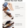 imageBOSTANTEN Leather Wallets for Women RFID Blocking Zipper Pocket Small Bifold Wallet Card Case2Beige