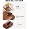 imageBOSTANTEN Leather Wallets for Women RFID Blocking Zipper Pocket Small Bifold Wallet Card Case2Brown