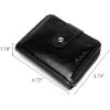 imageBOSTANTEN Leather Wallets for Women RFID Blocking Zipper Pocket Small Bifold Wallet Card Case3ABlackOil wax