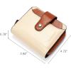 imageBOSTANTEN Leather Wallets for Women RFID Blocking Zipper Pocket Small Bifold Wallet Card Case3abeigebrown