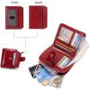 imageBOSTANTEN Leather Wallets for Women RFID Blocking Zipper Pocket Small Bifold Wallet Card Case3awine Redoil Wax
