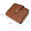 imageBOSTANTEN Leather Wallets for Women RFID Blocking Zipper Pocket Small Bifold Wallet Card Case3brownnapa
