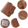 imageBOSTANTEN Leather Wallets for Women RFID Blocking Zipper Pocket Small Bifold Wallet Card Case3brownnapa