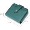 imageBOSTANTEN Leather Wallets for Women RFID Blocking Zipper Pocket Small Bifold Wallet Card Case3greennapa