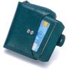 imageBOSTANTEN Leather Wallets for Women RFID Blocking Zipper Pocket Small Bifold Wallet Card Case3peacock Blueoil Wax
