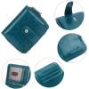 imageBOSTANTEN Leather Wallets for Women RFID Blocking Zipper Pocket Small Bifold Wallet Card Case3peacock Blueoil Wax
