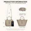 imageBOSTANTEN Satchel Bag for Women Adjustable Shape 3Way Carry Convertible Vegan Leather Tote for Work TravelGrey