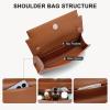 imageBOSTANTEN Shoulder Bag Crossbody Purses for Women Designer Leather Handbags with Adjustable Shoulder StrapBrown