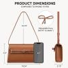imageBOSTANTEN Shoulder Bag Crossbody Purses for Women Designer Leather Handbags with Adjustable Shoulder StrapBrown