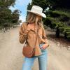 imageBOSTANTEN Small Crossbody Bags for Women Trendy Vegan Leather Saddle Purse Flap Shoulder Handbags with Adjustable StrapA1brown