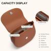 imageBOSTANTEN Small Crossbody Bags for Women Trendy Vegan Leather Saddle Purse Flap Shoulder Handbags with Adjustable StrapA1brown