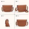 imageBOSTANTEN Small Crossbody Bags for Women Trendy Vegan Leather Saddle Purse Flap Shoulder Handbags with Adjustable StrapA1brown