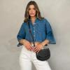imageBOSTANTEN Small Crossbody Bags for Women Trendy Vegan Leather Saddle Purse Flap Shoulder Handbags with Adjustable StrapA2black