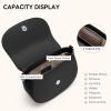imageBOSTANTEN Small Crossbody Bags for Women Trendy Vegan Leather Saddle Purse Flap Shoulder Handbags with Adjustable StrapA2black