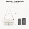 imageBOSTANTEN Small Purses for Women Trendy Leather Shoulder Bag with Adjustable StrapBeige White