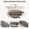 imageBOSTANTEN Small Purses for Women Trendy Leather Shoulder Bag with Adjustable StrapBeige White