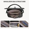 imageBOSTANTEN Small Purses for Women Trendy Leather Shoulder Bag with Adjustable StrapBlack