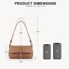 imageBOSTANTEN Small Purses for Women Trendy Leather Shoulder Bag with Adjustable StrapBrown