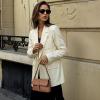 imageBOSTANTEN Small Purses for Women Trendy Leather Shoulder Bag with Adjustable StrapBrown