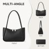 imageBOSTANTEN Small Purses for Women Trendy Shoulder Bag Vegan Leather Designer Hobo HandbagsAblack