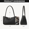 imageBOSTANTEN Small Purses for Women Trendy Shoulder Bag Vegan Leather Designer Hobo HandbagsAblack