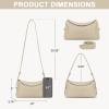 imageBOSTANTEN Small Purses for Women Trendy Shoulder Bag Vegan Leather Designer Hobo HandbagsBapricot