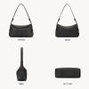 imageBOSTANTEN Small Purses for Women Trendy Shoulder Bag Vegan Leather Designer Hobo HandbagsBblack