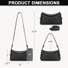 imageBOSTANTEN Small Purses for Women Trendy Shoulder Bag Vegan Leather Designer Hobo HandbagsBblack