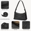 imageBOSTANTEN Small Purses for Women Trendy Shoulder Bag Vegan Leather Designer Hobo HandbagsBblack